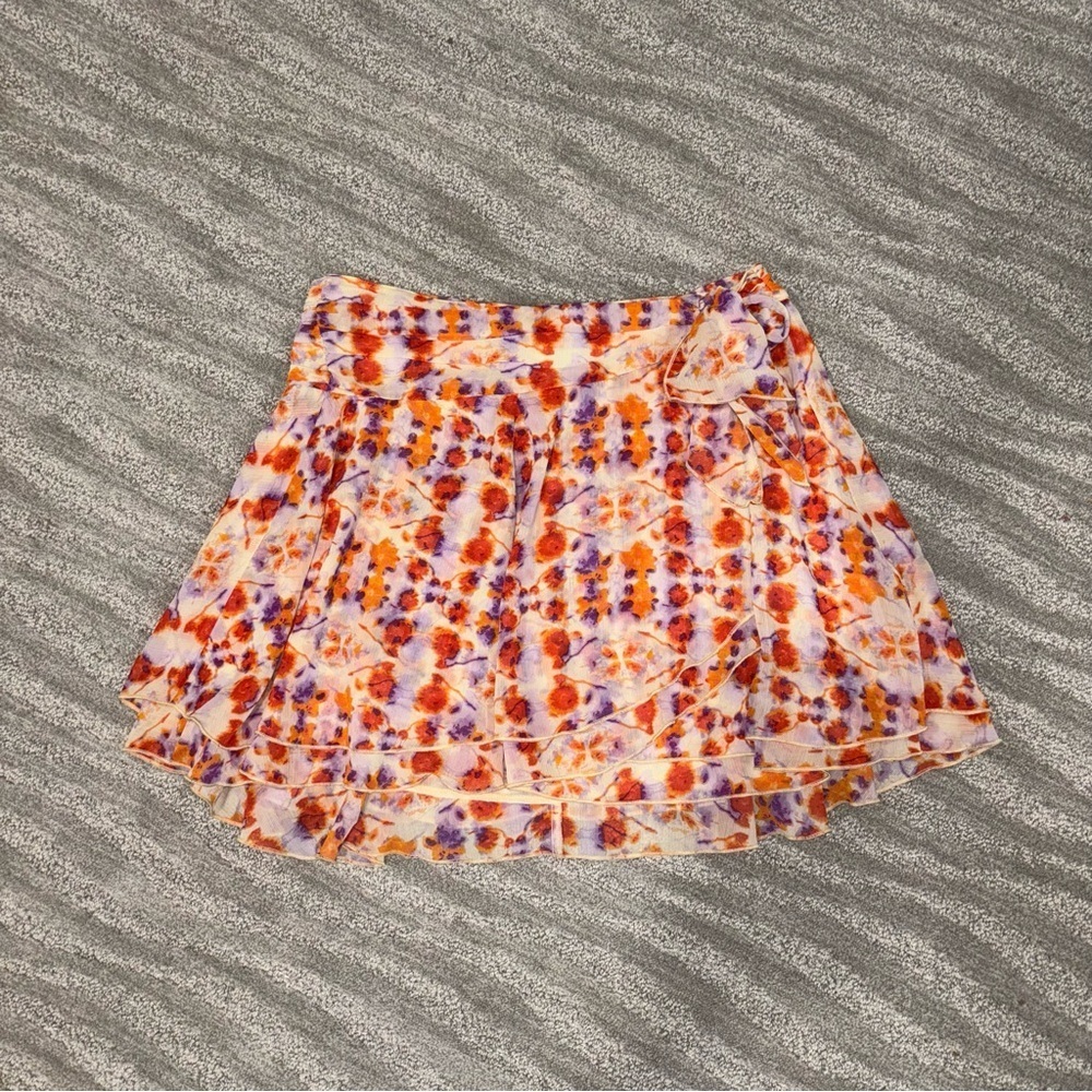 NWT Aerie High Rise Waist Tie Lined Skirt Size L